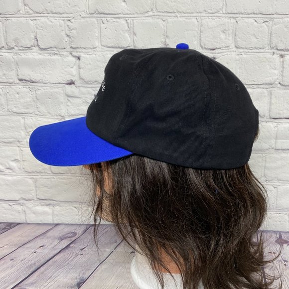 Vintage Hat Cap Strap Back Black Blue Paradise Trucking Embroidered Logo Truck - Picture 4 of 9